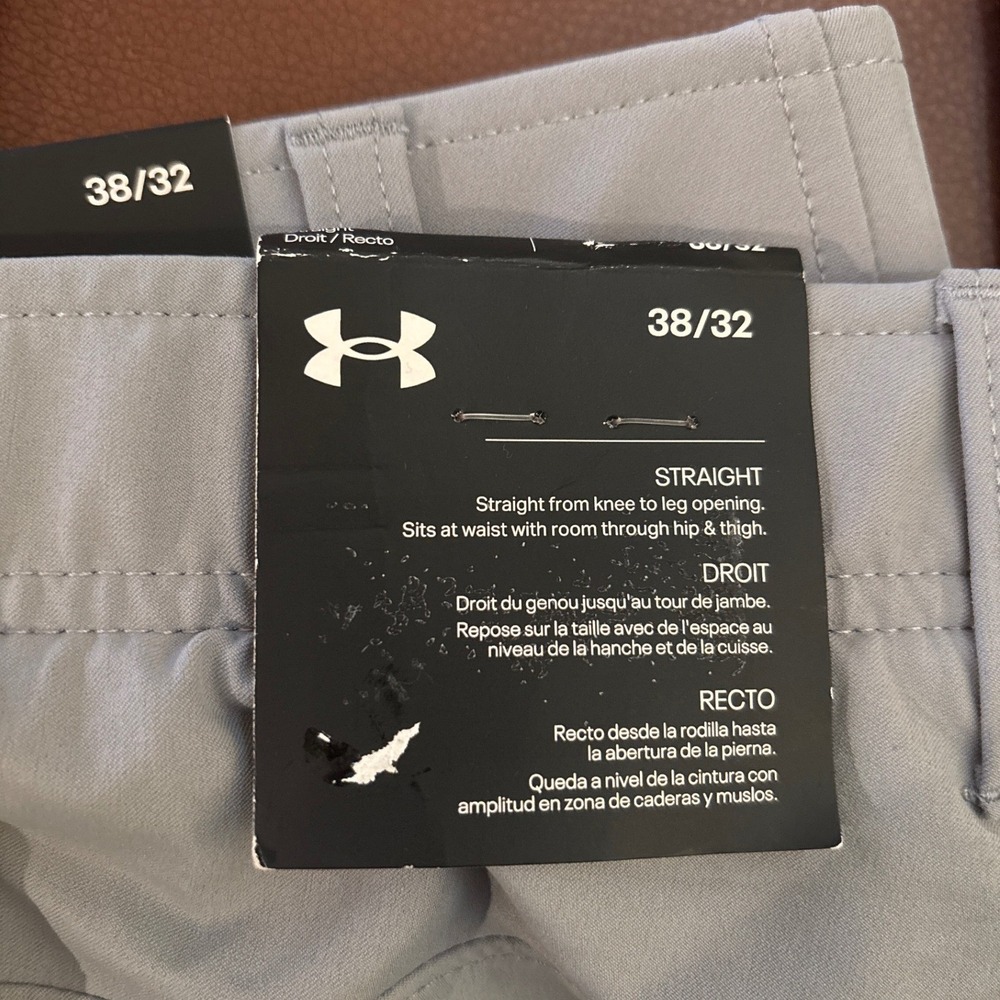 Under Armour Mens Drive Golf Pants Halo Gray Straight Leg 1364407 38/32 NWT - Picture 3 of 9